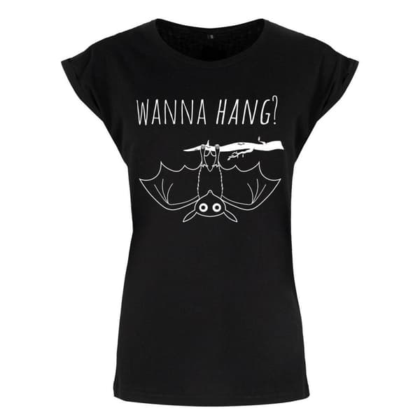 Grindstore Kvinnor/Damer söt fladdermus vill hänga T-Shirt