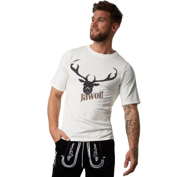 T-Shirt med hjortemotiv