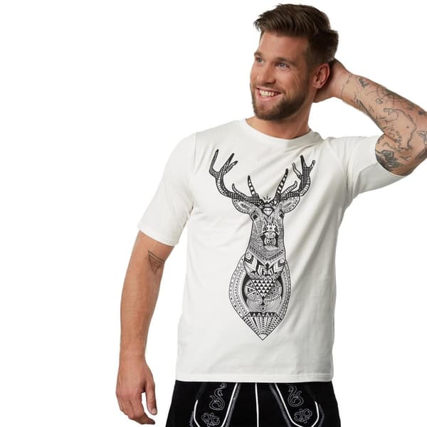 T-Shirt med print hjortehoved