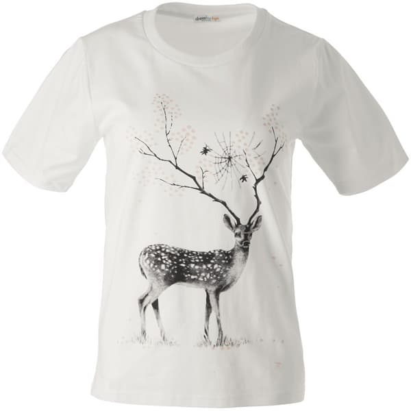 T-Shirt med print blomster hjorte