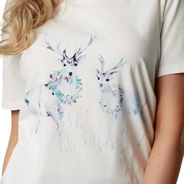 T-Shirt med print hjorte krydsning