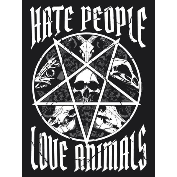 Grindstore Womens/Ladies Hate People Love Animals T-Shirt