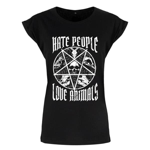 Grindstore Womens/Ladies Hate People Love Animals T-Shirt