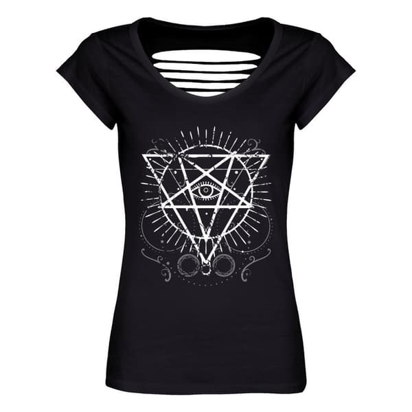 Grindstore Womens/Ladies Pentagram Eye T-Shirt