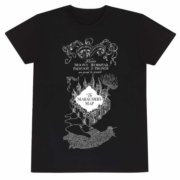 Harry Potter - Marauders Map  T-Paita Musta Small