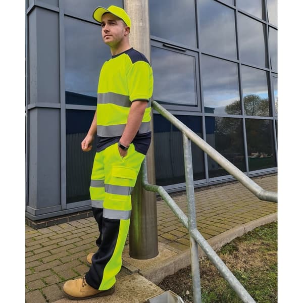 Yoko Mens Hi-Vis Two Tone T-Shirt