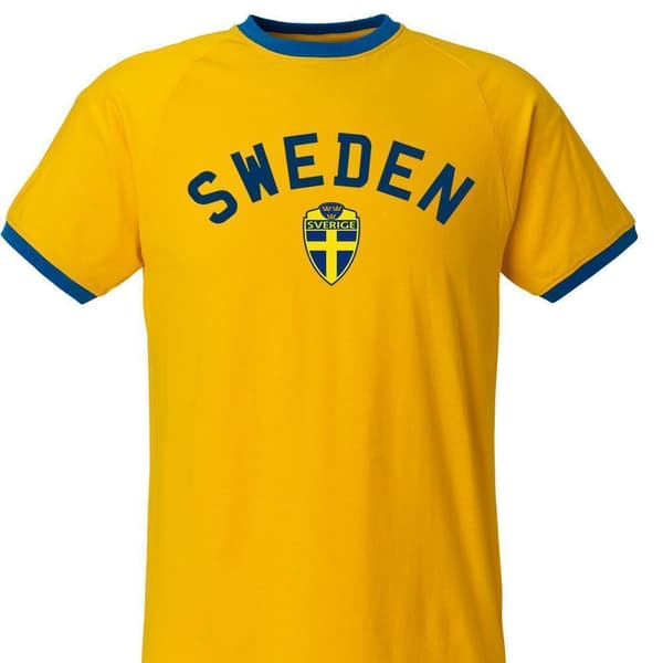 Sverige  ringer T-shirt - Ibrahimovic 11 på ryggan Sweden retro fotbollströja