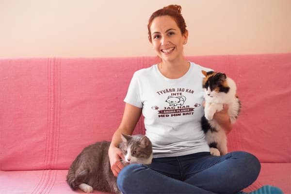 Katt dam t-shirt - andra planer med min katt