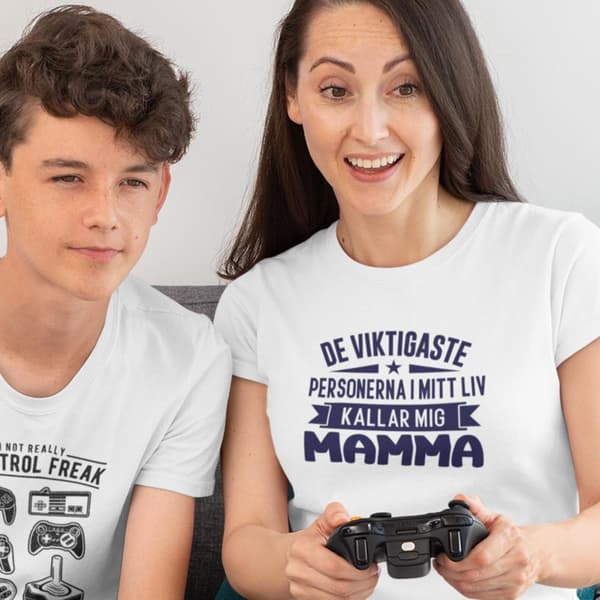 Mamma T-shirt Viktigaste personerna i mitt liv kallar mig mamma