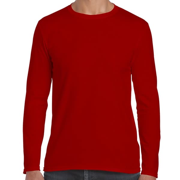 Gildan Mens Soft Style långärmad T-shirt (5 st)