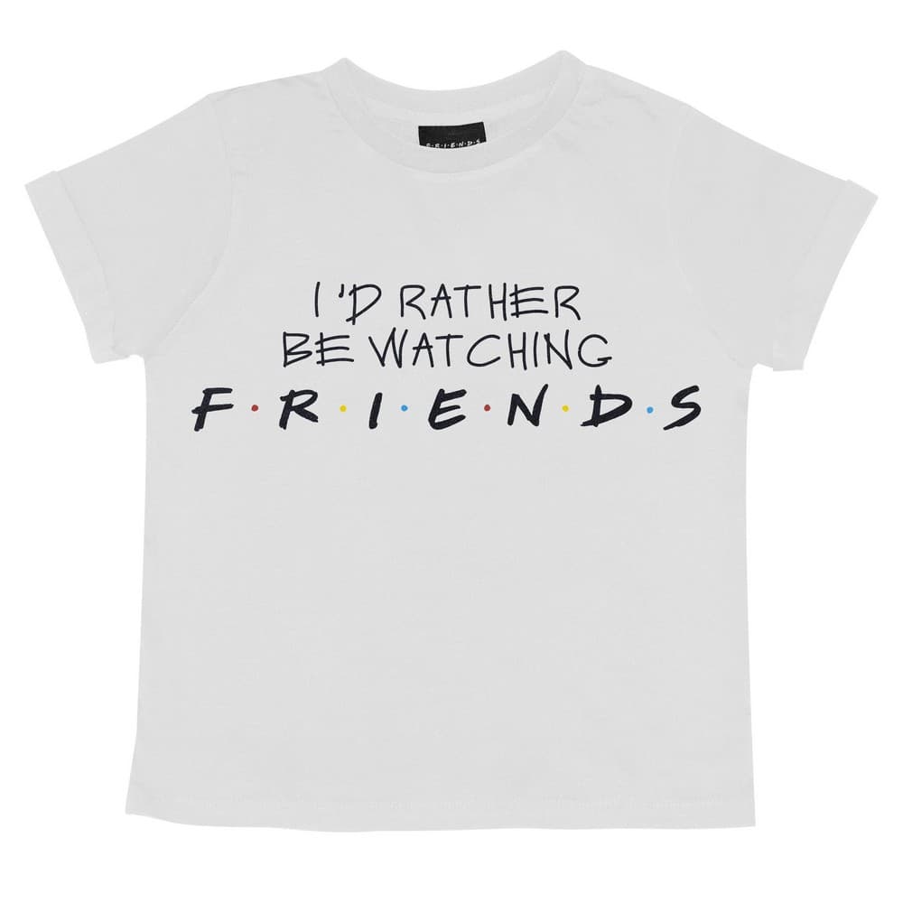 Friends Girls Rather Be Watching Cropped T-Shirt