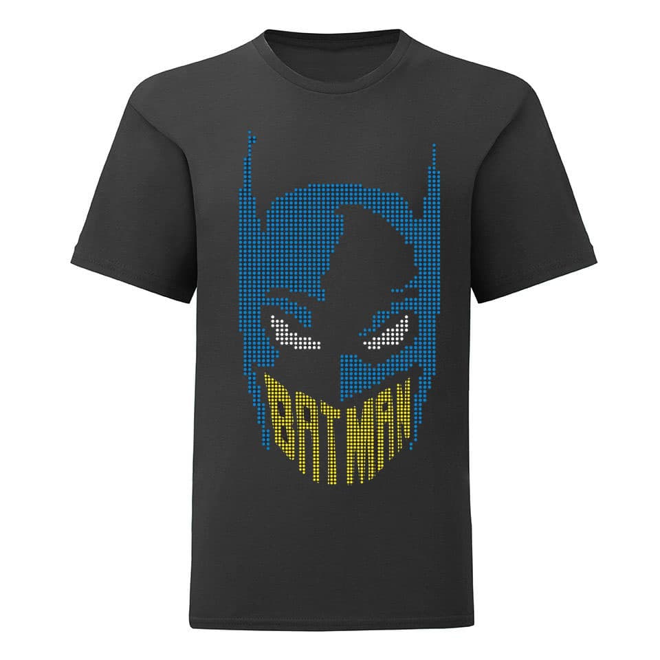 DC Comics T-shirt med Batman 8-bit mask för pojkar