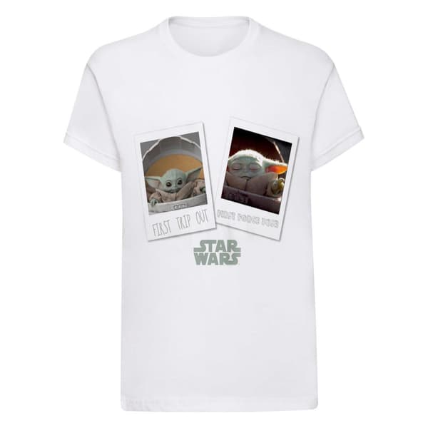 Star Wars: The Mandalorian Drenge første tur ud af barnet T-shirt White 3-4 Years