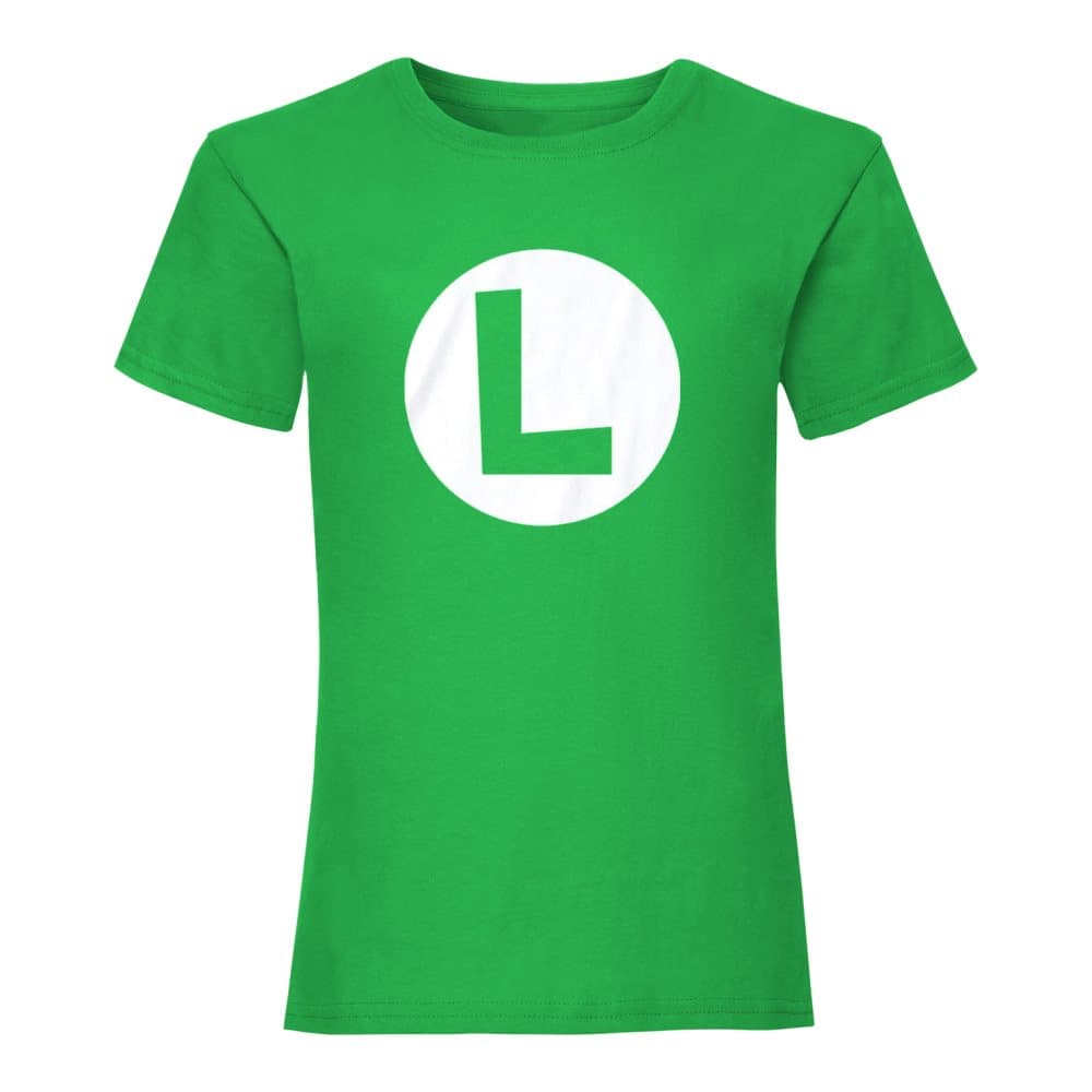 Super Mario Kvinnor/Damer Luigi Logo Boyfriend T-Shirt