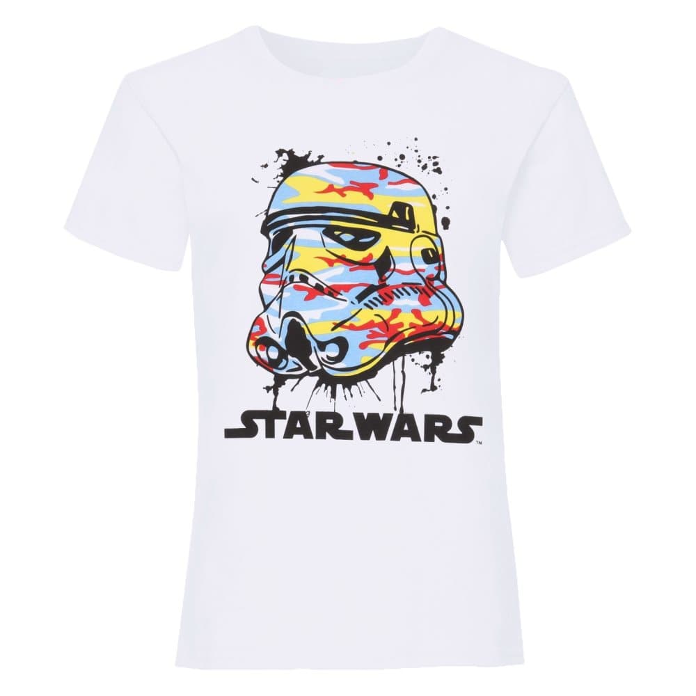 Star Wars Flicka Camo Stormtrooper hjälm T-Shirt