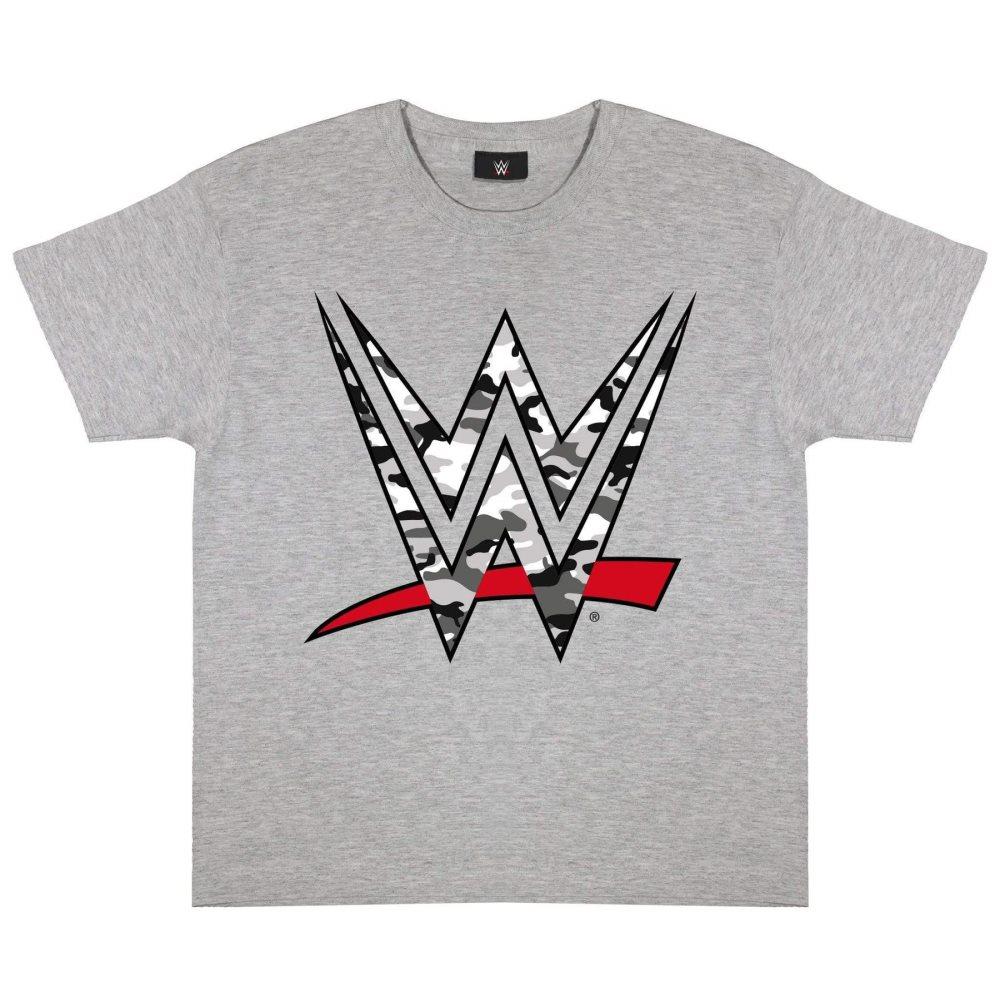 WWE T-shirt med kamouflagelogo för pojkar