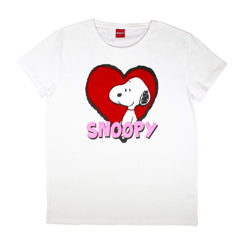Peanuts Kvinnor/Damer Snoopy Heart T-Shirt