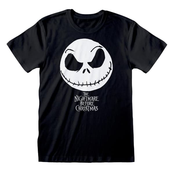 Nightmare Before Christmas T-shirt med Jack Skellington-ansigt til mænd