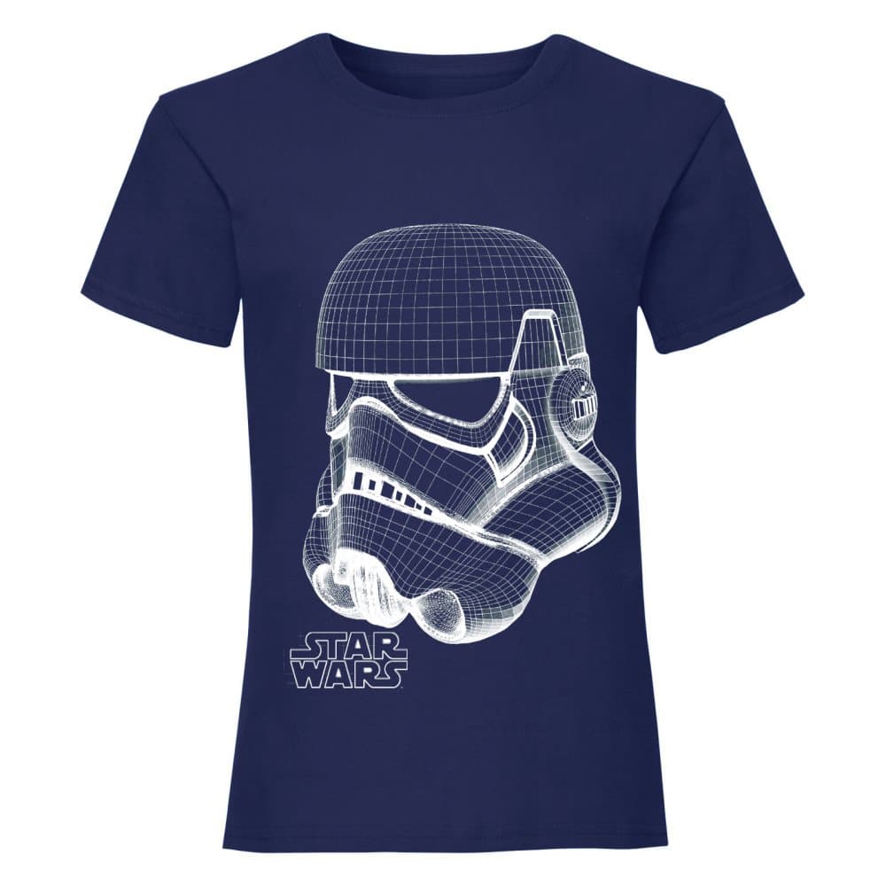 Star Wars T-shirt för flickor med Stormtrooper Wireframe