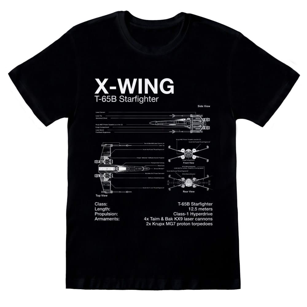 Star Wars Diagram X-Wing T-Shirt för män