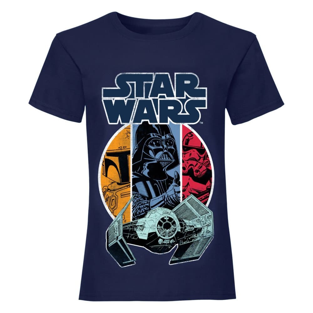 Star Wars T-shirt för flickor med Vader och Boba Fett