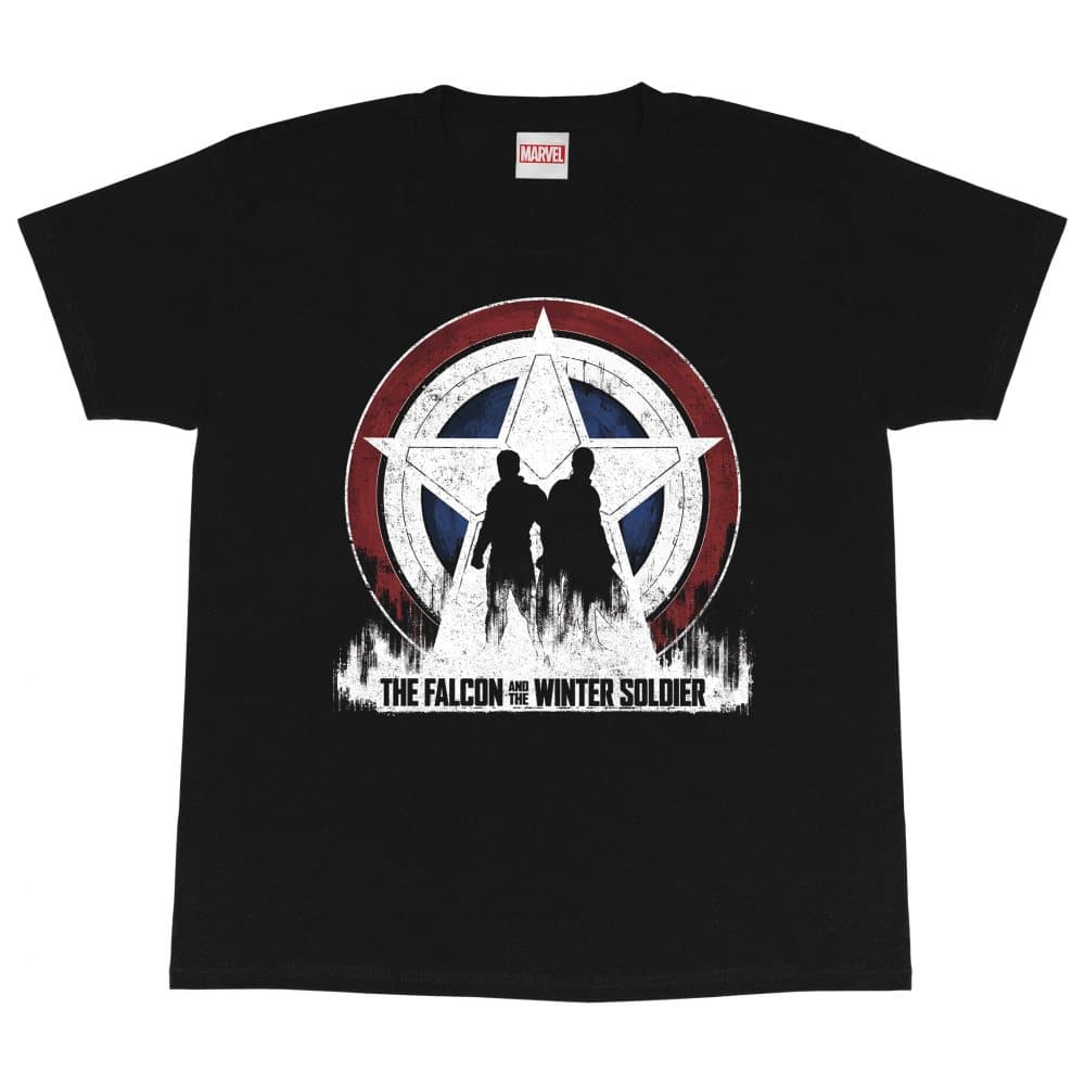 The Falcon and The Winter Soldier T-shirt med siluett för pojkar med Sam och Bucky