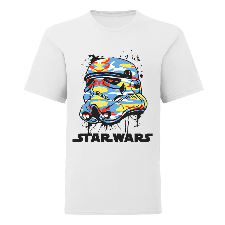 Star Wars T-shirt i kamofärg med Stormtrooper-hjälm för pojkar