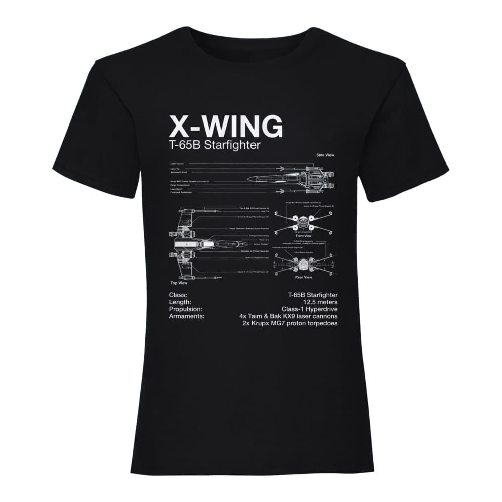 Star Wars Kvinnor/Damer Diagram X-Wing Boyfriend T-Shirt