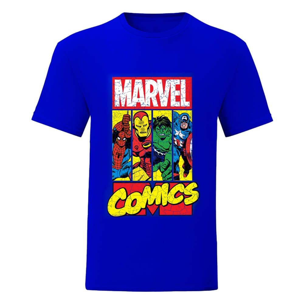 Marvel T-shirt med krackeleringseffekt för pojkar Heroes