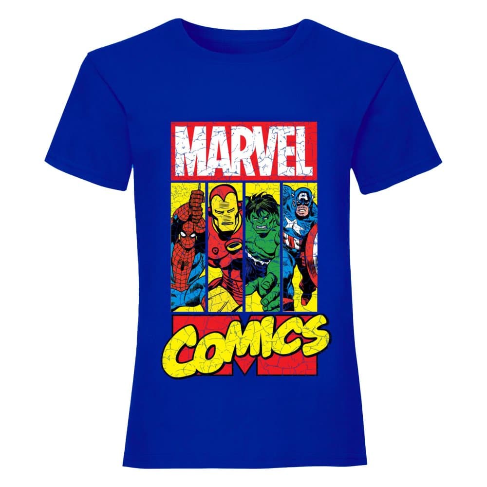 Marvel T-shirt med krackeleringseffekt för flickor Heroes