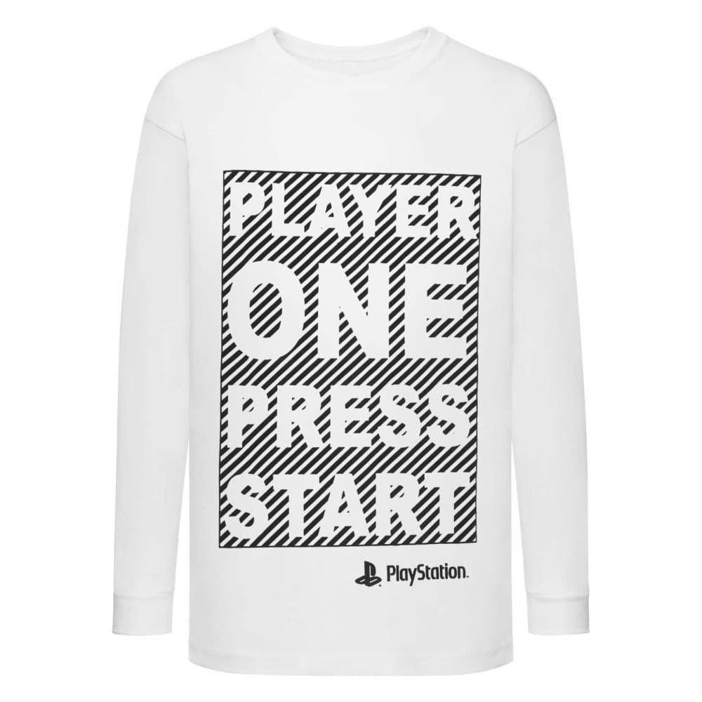 Playstation Boys Player One Press Start långärmad T-shirt med tryckstart för pojkar