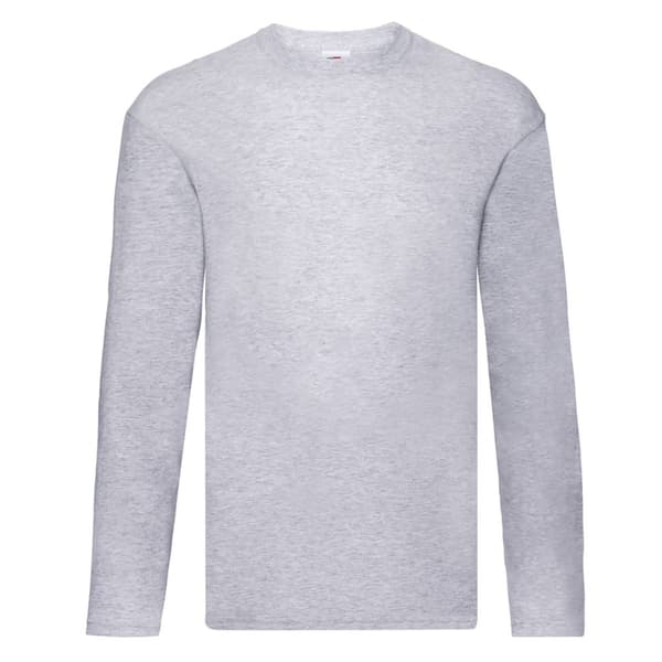 Fruit of the Loom Mens Iconic 150 Classic Long-Sleeved T-Shirt Heather Grey S