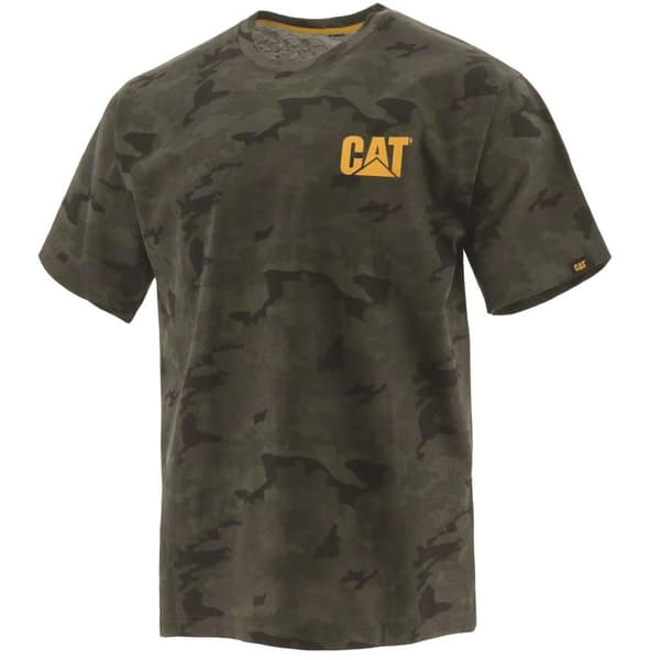 Caterpillar T-shirt med varemærke for mænd Green/Dark Brown M