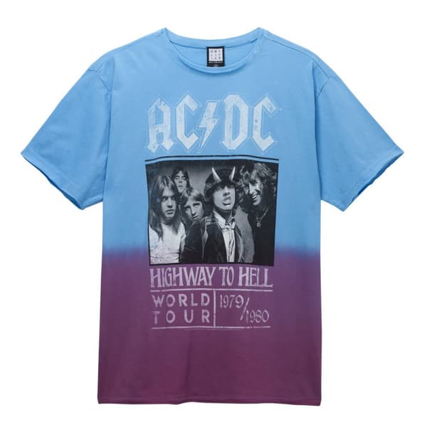 Amplified Womens/Ladies Highway to Hell AC/DC T-Shirt Blue/Purple L