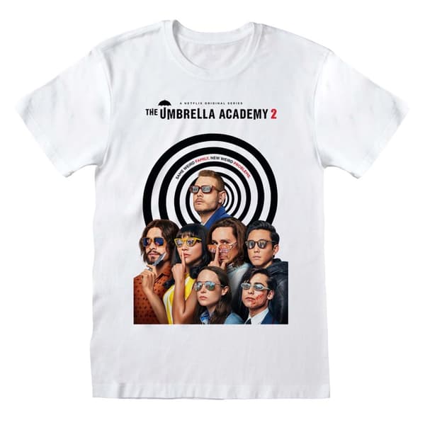 The Umbrella Academy Unisex Adult Season 2 Poster T-Shirt White S