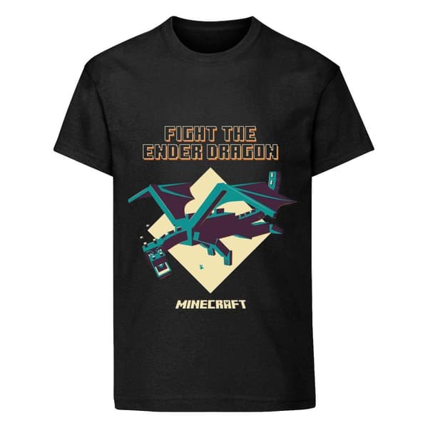 Minecraft Børn/Børn Ender Dragon T-shirt Black 3-4 Years