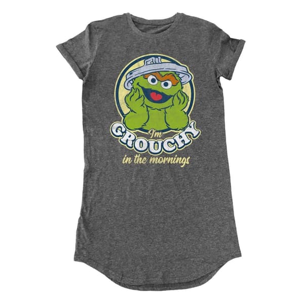 Sesame Street Kvinnor/Ladies Grouchy in the Morning T-Shirt klänning