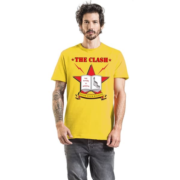 Amplified Unisex vuxen känner till dina rättigheter The Clash T-Shirt