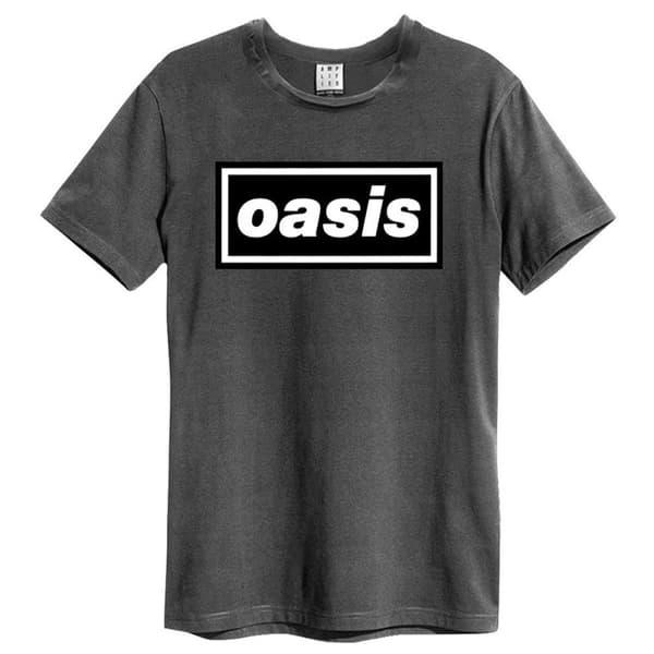 Amplified Womens/Ladies Logo Oasis T-Shirt Charcoal L