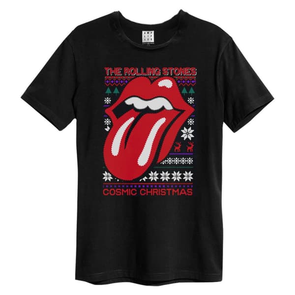 Amplified Unisex Adult Cosmic Christmas The Rolling Stones T-Shirt