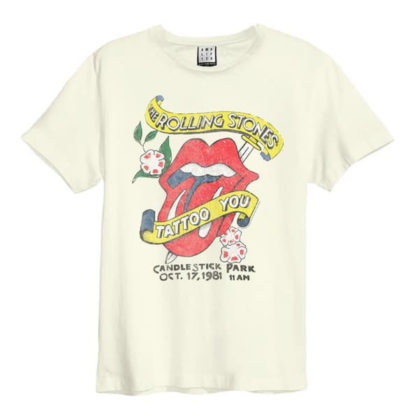 Amplified Unisex vuxen tatuering du Rolling Stones T-Shirt