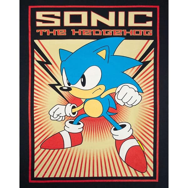 Sonic The Hedgehog Mens Propaganda Poster T-Shirt