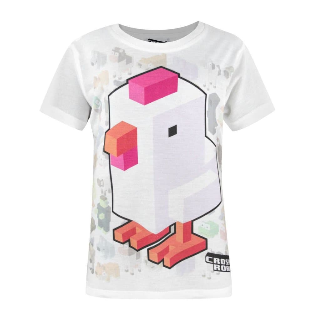 Crossy Road Barn/flickor Officiell All-Over Character Sublimation Design T-Shirt