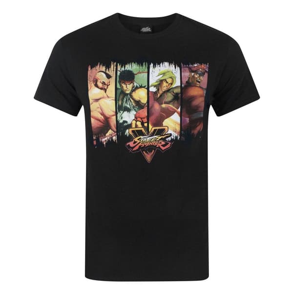 Street Fighter Official Mens Character Panels T-Shirt
