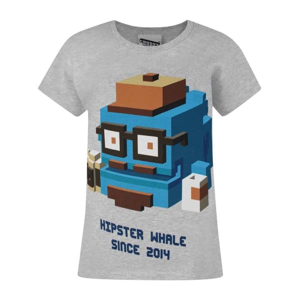Crossy Road Children/Girls Official Hipster Whale T-Shirt