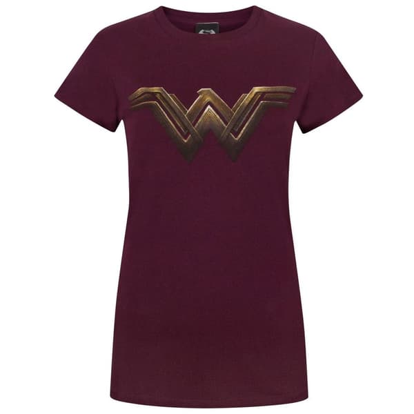 Batman VS Superman Kvinnor/Damer Wonder Woman Logo T-Shirt Red 3XL
