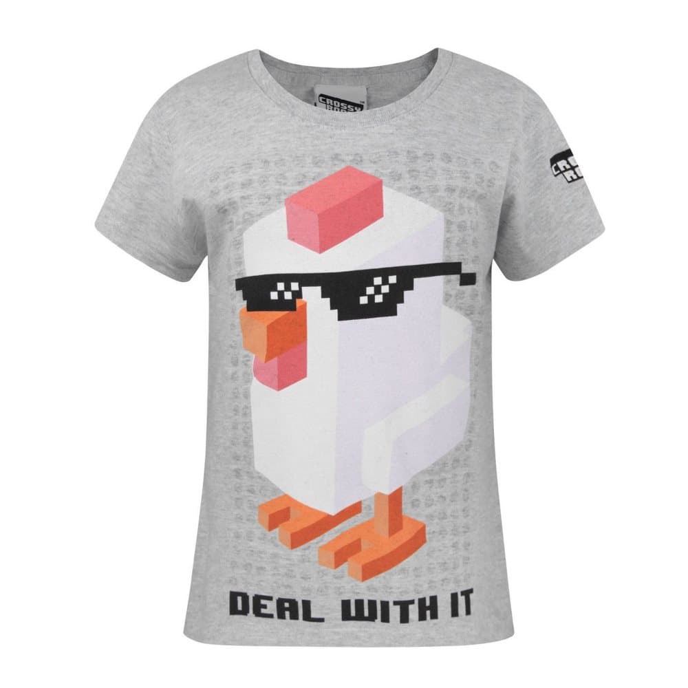 Crossy Road Childrens/Girls Official Deal With It kortärmad T-shirt för barn/flickor