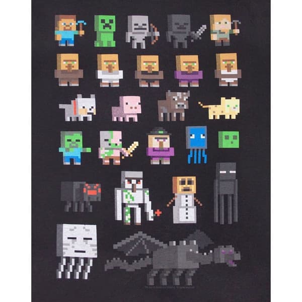 Minecraft Officiel T-shirt med Sprites-figurer til drenge