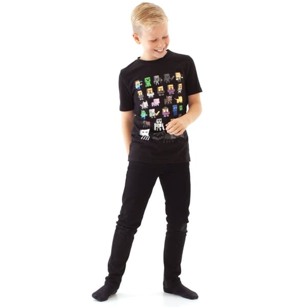 Minecraft Officiel T-shirt med Sprites-figurer til drenge