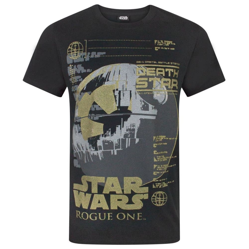 Star Wars Herr Rogue One Metallic Dödsstjärnan T-Shirt